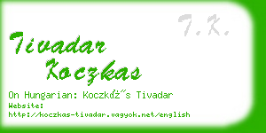 tivadar koczkas business card